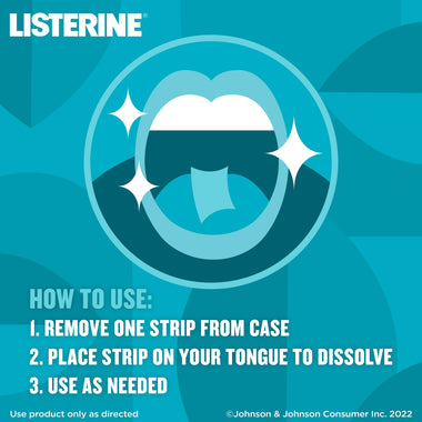 Listerine Cool Mint PocketPaks Oral Care Breath Strips, Breath Spray Strips, 24 Count, 3 Pack