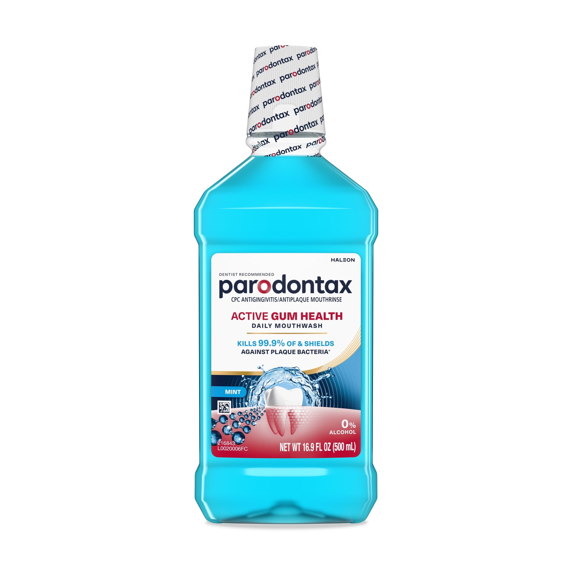 Parodontax Active Gum Health Mouthwash, Mint, 16.9 Fl Oz, for Adults
