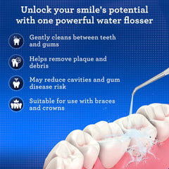 GuruNanda Dental Water Flosser 4.0 with Concentrated Mouthwash Pods - 300mL Tank - White